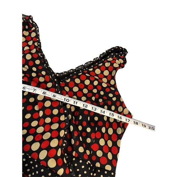 Jonathan Martin sleeveless polka dot wrap dress- 12 - Picture 8 of 9